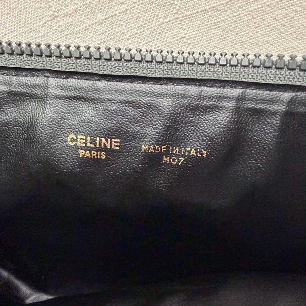 Celine Grey Clutch With Embossed Pattern - image 6